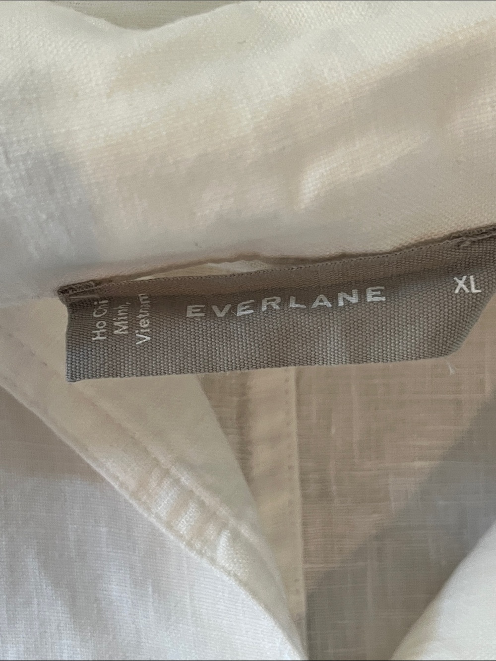 Everlane Linen Workwear short sleeve button down shirt size XL white - Picture 9 of 12